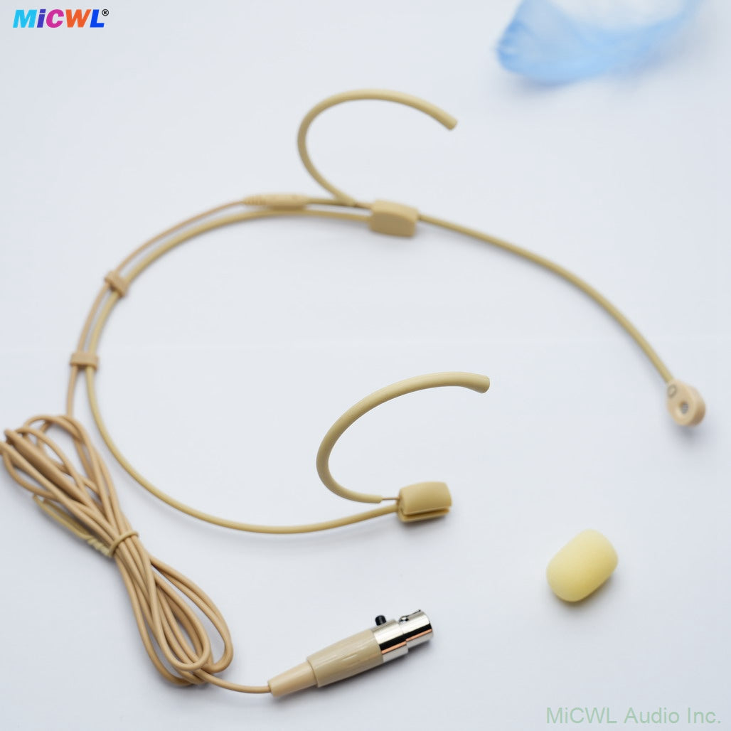 Replacement Cardioid Headset Microphone with Boom Compatible with Shure TA4F Sennheiser TA3F AKG Wireless Bodypacks 3.5mm Locking Connector for Stage Vocals Singing Speech