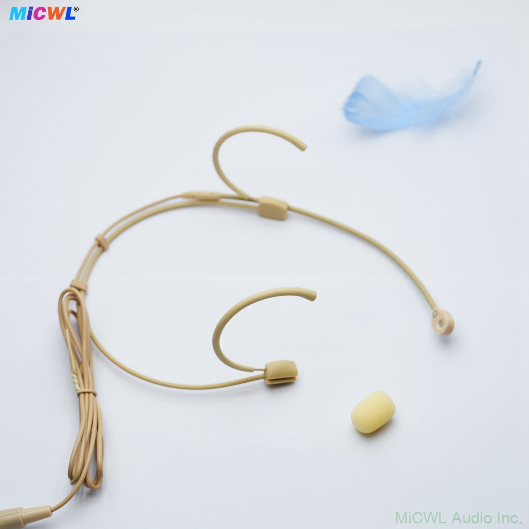 Replacement Cardioid Headset Microphone with Boom Compatible with Shure TA4F Sennheiser TA3F AKG Wireless Bodypacks 3.5mm Locking Connector for Stage Vocals Singing Speech