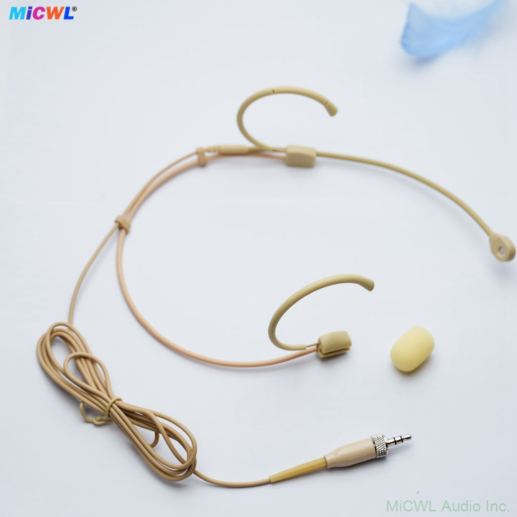 Replacement Cardioid Headset Microphone with Boom Compatible with Shure TA4F Sennheiser TA3F AKG Wireless Bodypacks 3.5mm Locking Connector for Stage Vocals Singing Speech