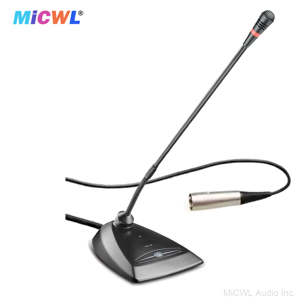 MX418 Professional Wired Conference Mic - 5m Cable Boundary Microphone with XLR & Phantom Power (48V), Omnidirectional Desktop Mic for Boardroom, Office, Mixer