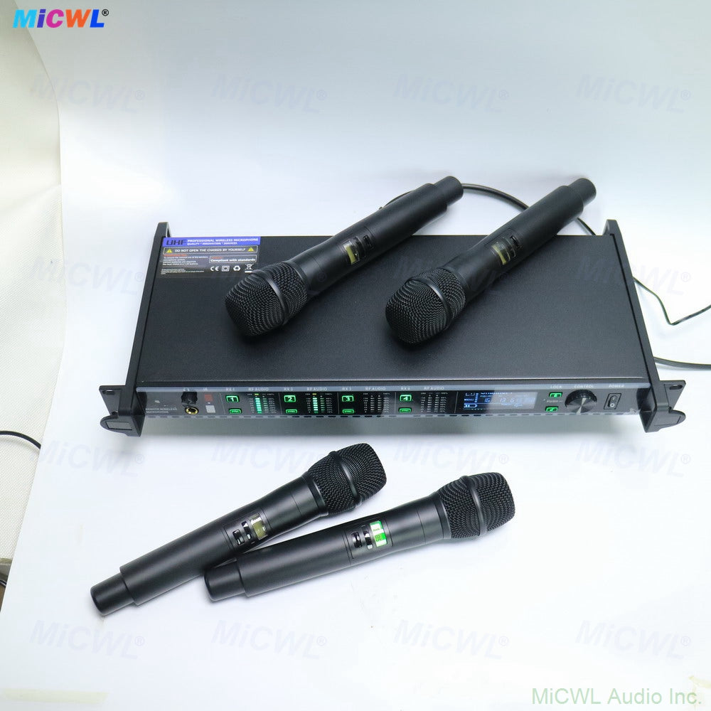 AD4Q 4-Channel UHF Wireless Microphone System with 4 KSM8 Handheld Mics