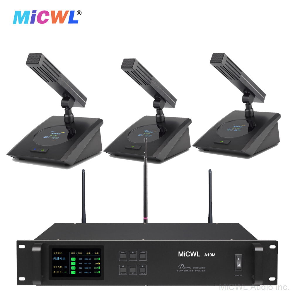 MiCWL 36-Unit Wireless Conference Microphone System for Large Meetings