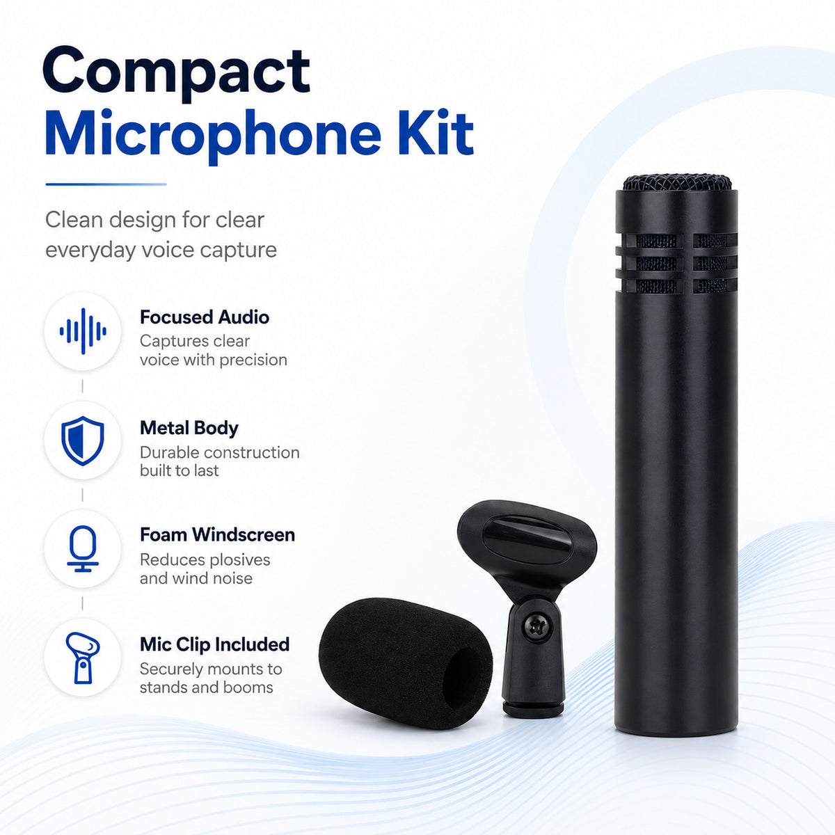 E-614 Compact Small-Diaphragm Condenser Instrument Microphone, XLR