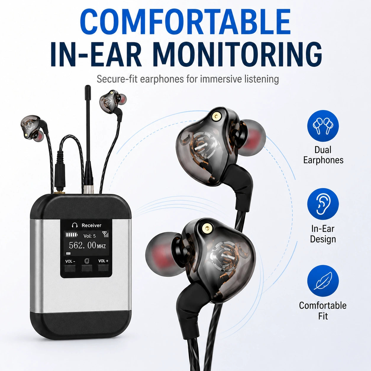 Portable Stereo Wireless In-Ear Monitor System