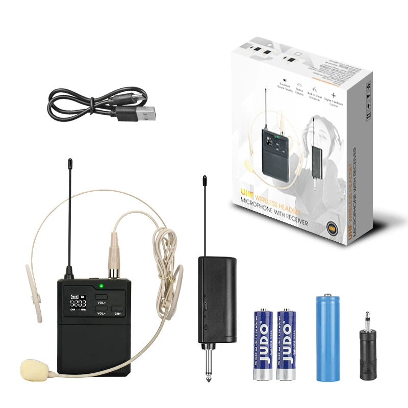 GLXD418 UHF Wireless Bodypack Headset Microphone System for Teaching & Stage
