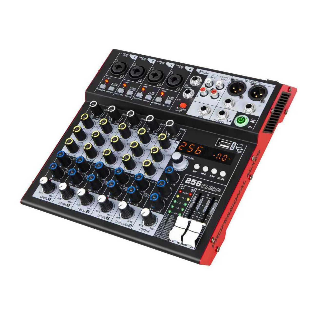 MG-4 MG-6 Professional 4/6-Channel Mixing Console with DSP Reverb Bluetooth USB
