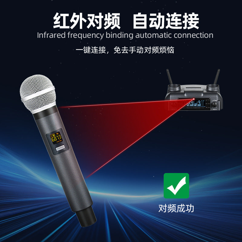 CD-02 UHF Wireless Microphone System 1-to-2 with Charging Base