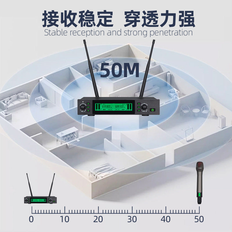 LG-120CDX Split-Body UHF Wireless Microphone System 1-to-2