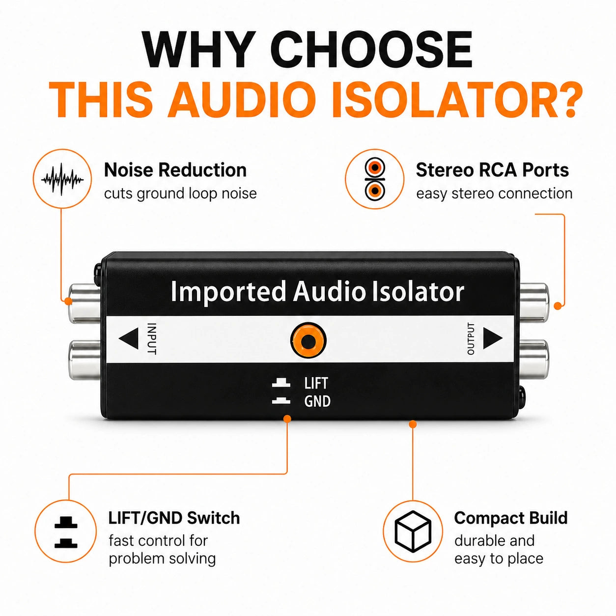 Professional RCA Audio Isolator