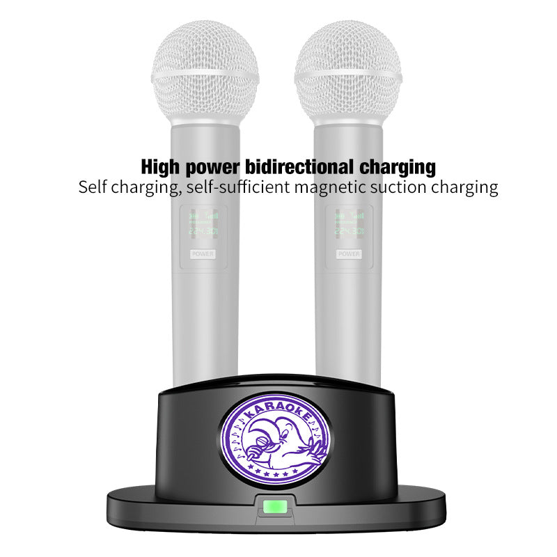 Universal Wireless Microphone Charging Dock Type-C Magnetic Base for KTV