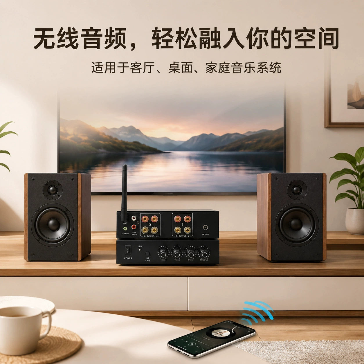 HiFi Bluetooth Home Theater Amplifier