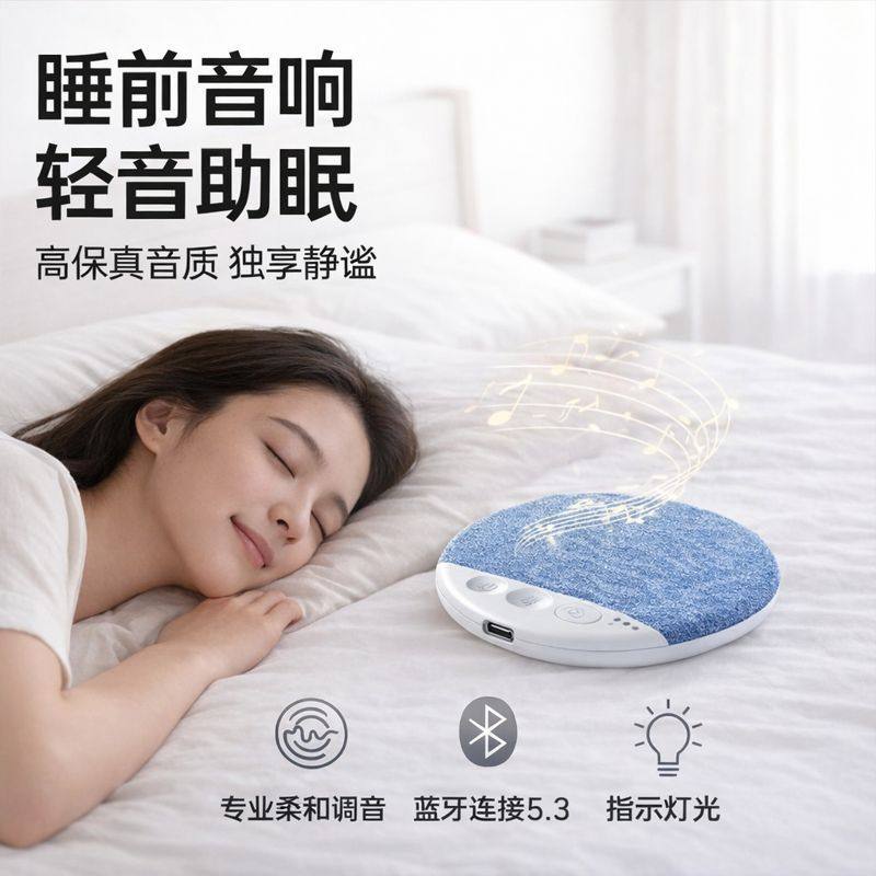 Ultra-Thin Under Pillow Sleep Aid Speaker - White Noise & Bluetooth 5.3