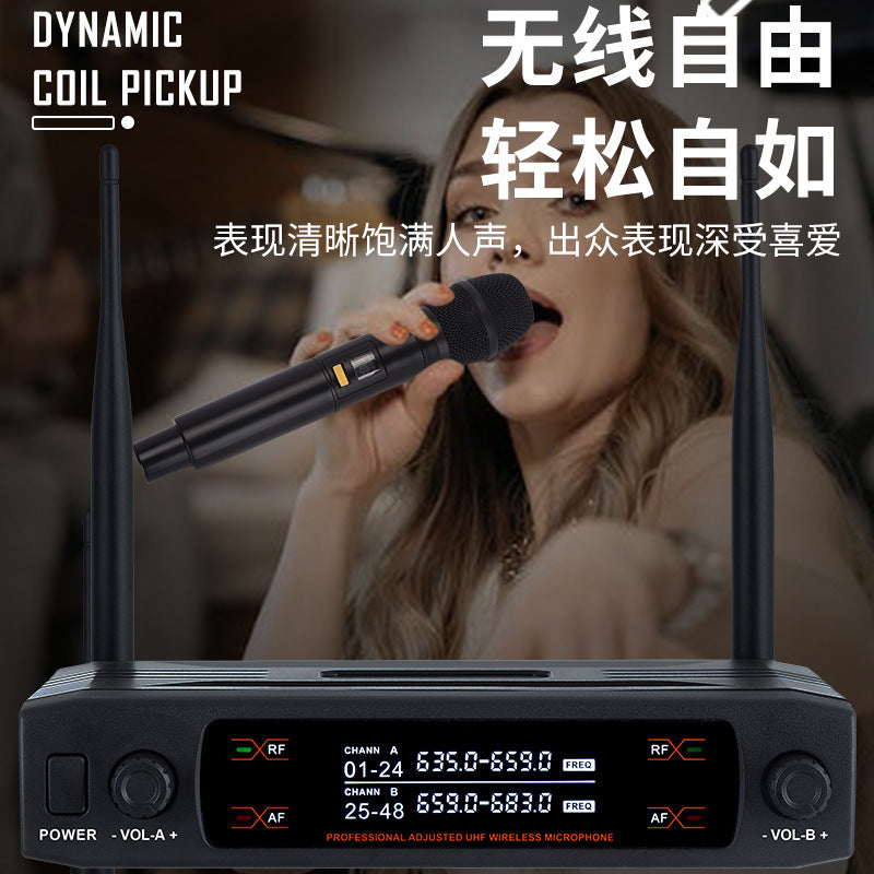 Dual Channel Wireless Microphone System UHF