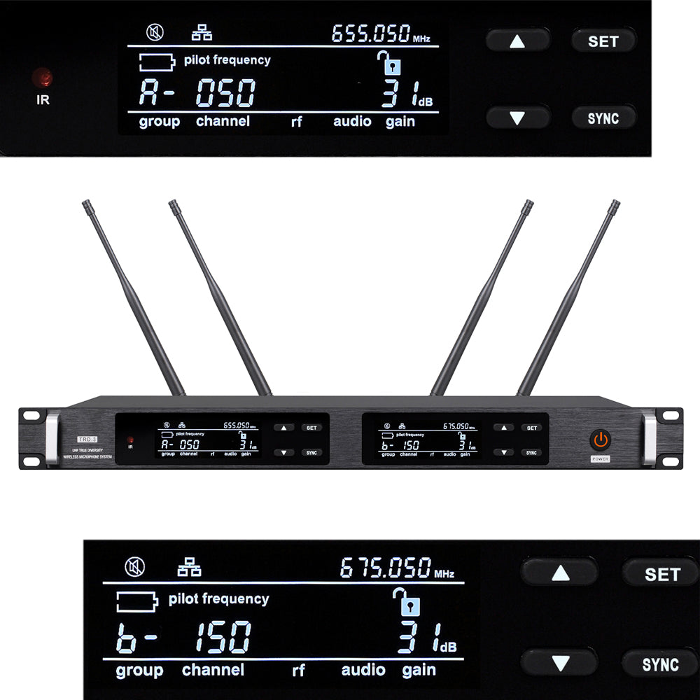 ULXD4D Dual Channel Digital Wireless Microphone System with KM9 Metal Handhelds | 300m-600m Range