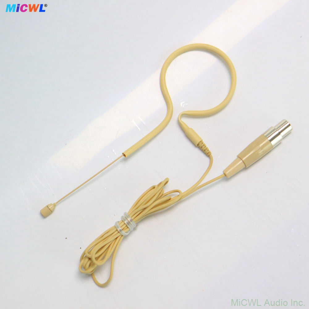 MX153 Earset Headset TA4F 4Pin Microphone For Shure BeltPack Beige Headset Mic Beige Color
