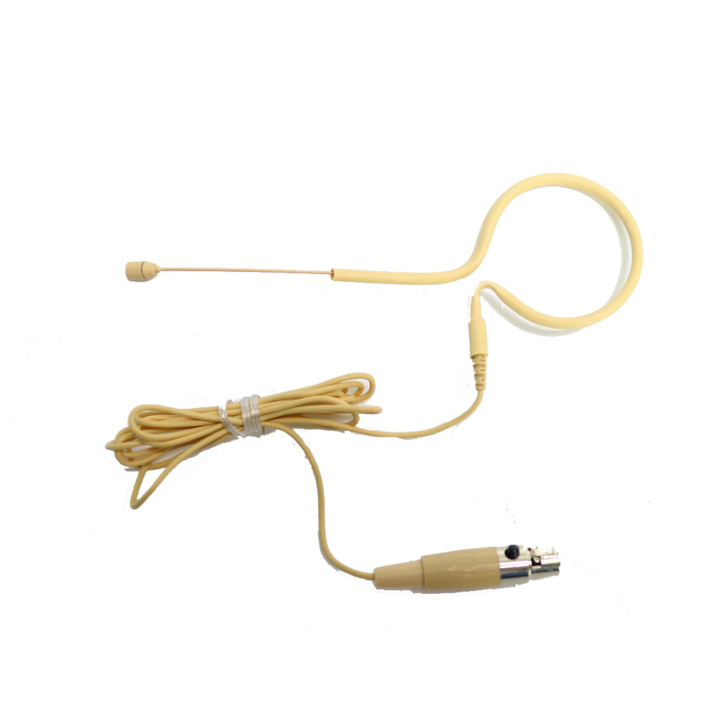 MX153 Earset Headset TA4F 4Pin Microphone For Shure BeltPack Beige Headset Mic Beige Color