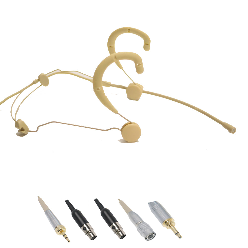 Premium Beta 53 Headset Mic Cardioid Vocal Microphone Compatible with Shure Sennheiser MiPro AKG Wireless Systems - TA4F TA3F 3.5mm Jack Plug