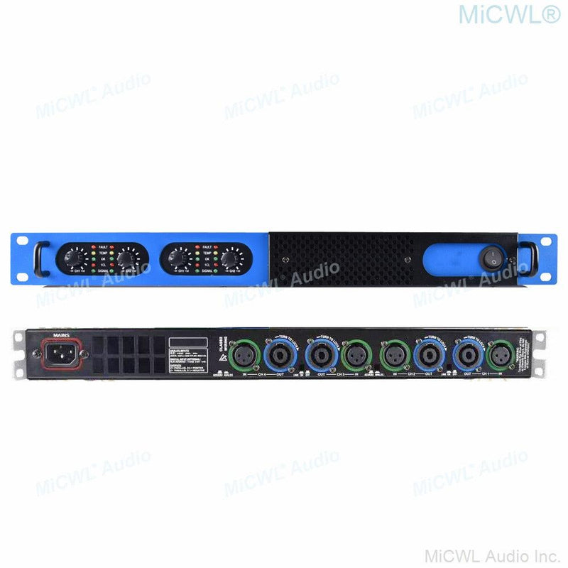 New Generation Digital Power Amplifier 6400W Classic 4 Channel 6400 Watt Drive Frequency and Subwoofer Speaker Audio PA AMP - MiCWL Audio Inc