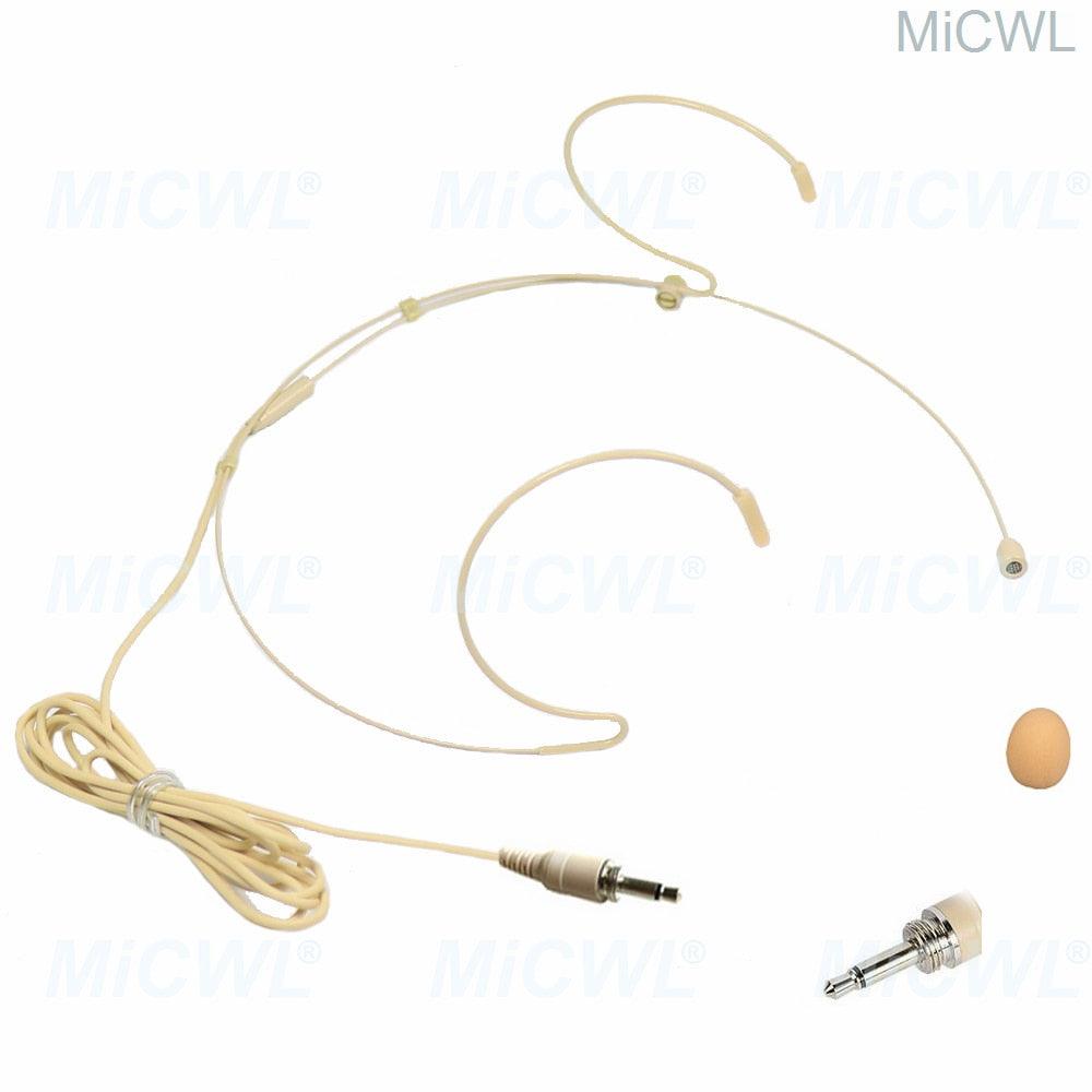 Skin Sing Speech Karaoke Headset Microphone For Sennheiser 3.5mm Lock Shure AKG 4Pin 3Pin MiPro Wireless BeltPack Transmitter - MiCWL Audio Inc