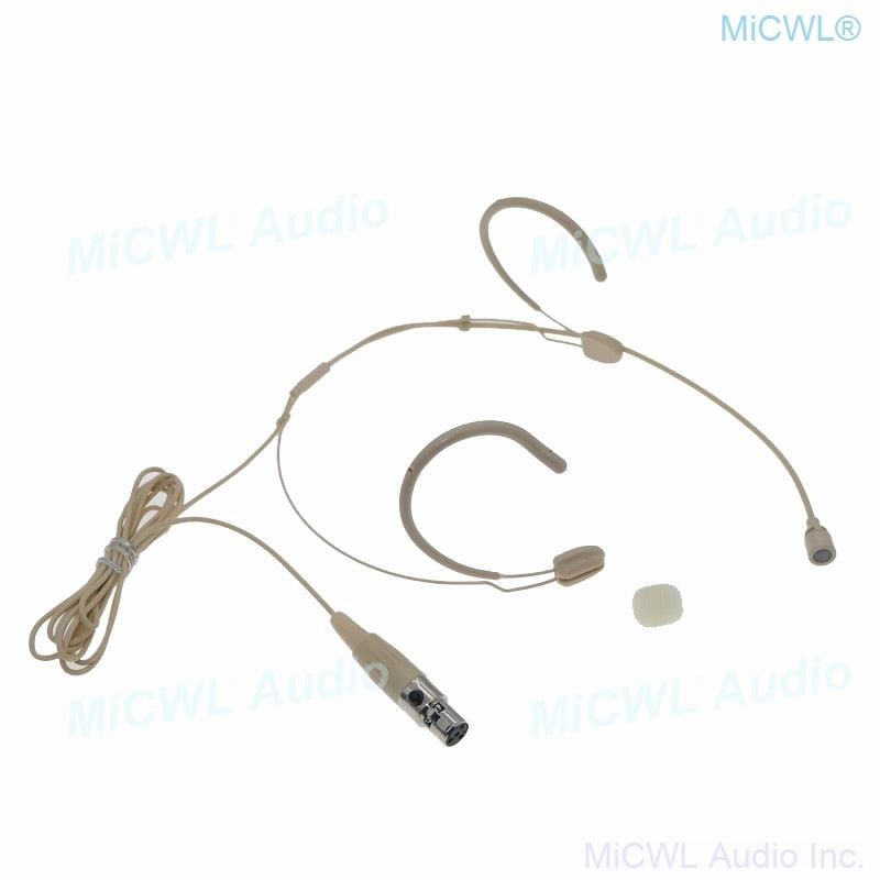 Professional Cardioid Headset Microphone For Shure ULX SLX PGX QLX Music Wireless Mics System mini XLR 4Pin Omnidirectional - MiCWL Audio Inc