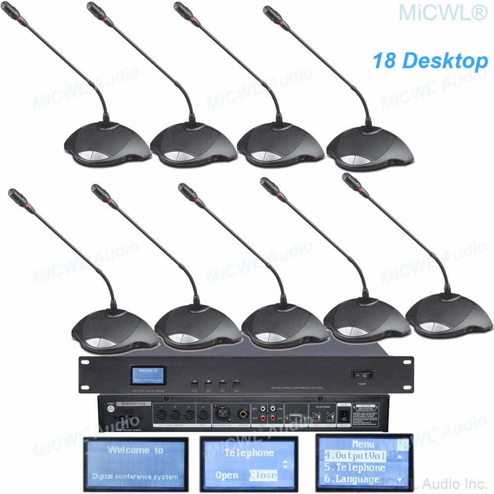 Hign-end CCS900 Digital Conference Microphone System President Delegate Desktop Gooseneck Built-in speaker Mic MiCWL A351M-A01 - MiCWL Audio Inc