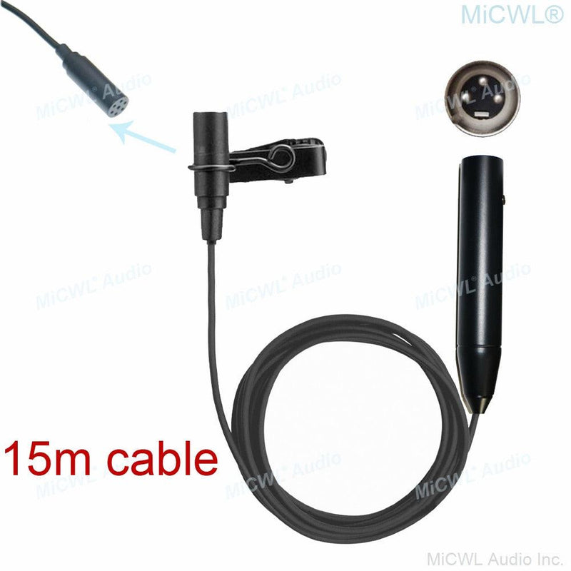 MiCWL Audio Professional XLR Canon 48V Phantom Power Microphone 3Pin with Clip For Mixer ZOOM Recorder - MiCWL Audio Inc