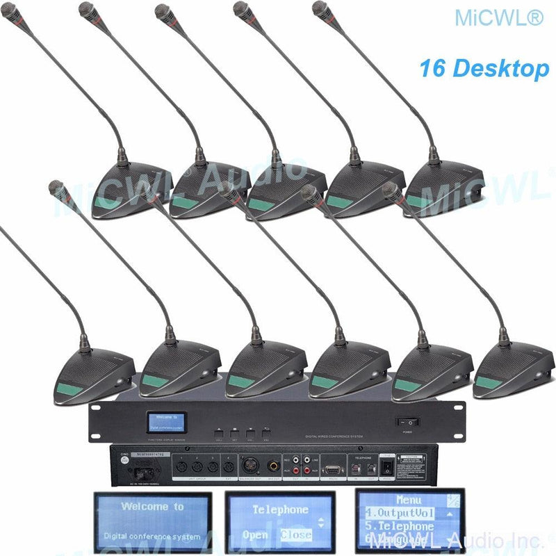 Professional IEM800 Digital Conference Microphone System Built-in speaker Desktop Gooseneck President Delegate MiCWL A351M-A06