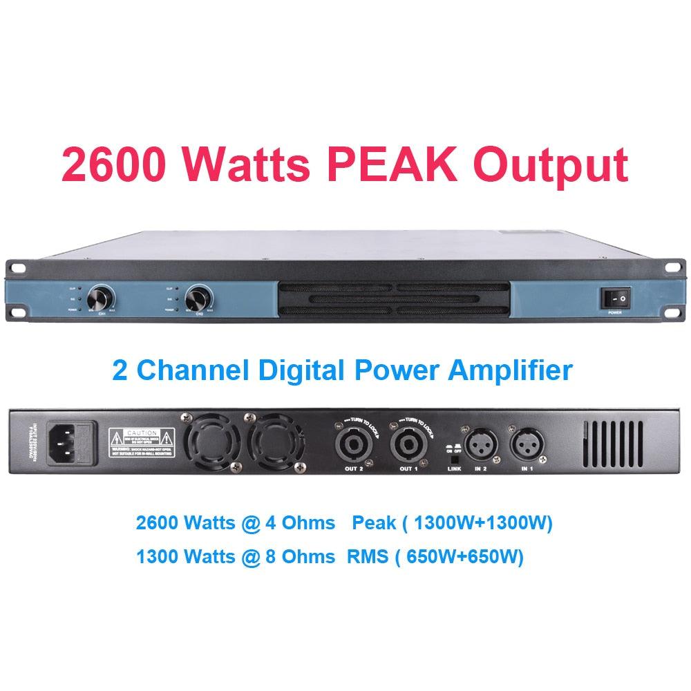 MiCWL 6400W Digital Power Amplifier 4 Channel 5200 Watts 2 Power Versions Speaker PreAMPs AMP Blue Orange - MiCWL Audio Inc