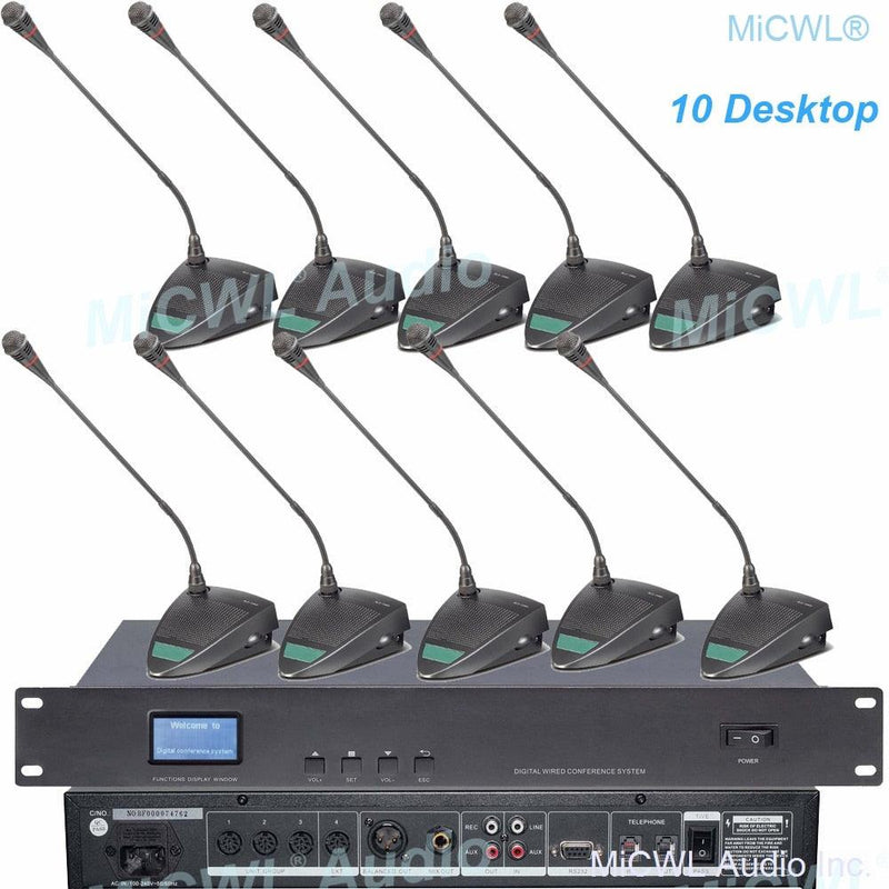 Professional IEM800 Digital Conference Microphone System Built-in speaker Desktop Gooseneck President Delegate MiCWL A351M-A06