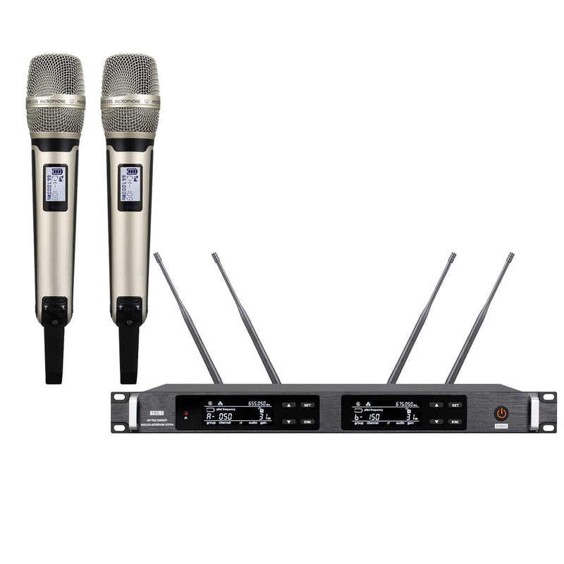 Advanced ULXD4 Dual KSM9 Condenser Capsule Handheld Wireless Microphone Stage Vocal Concert Mics System 4 Antenna True Diversity - MiCWL Audio Inc