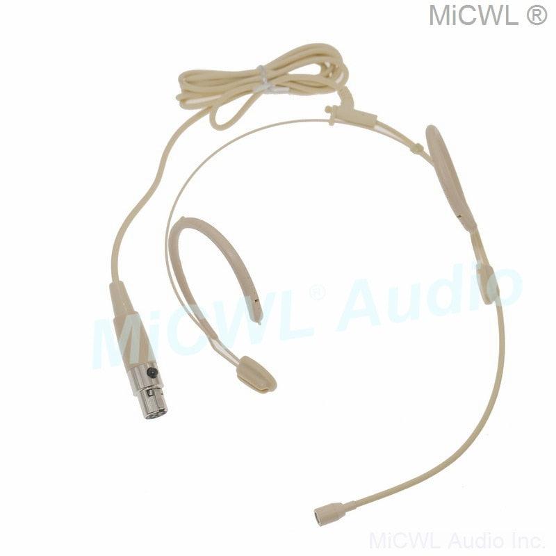 MiCWL M5 Beige HeadSet Microphone For Sennheiser G2 G3 G4 Shure ULX SLX PGX 4Pin AKG 3Pin Audio-Technica Wireless Microfone - MiCWL Audio Inc