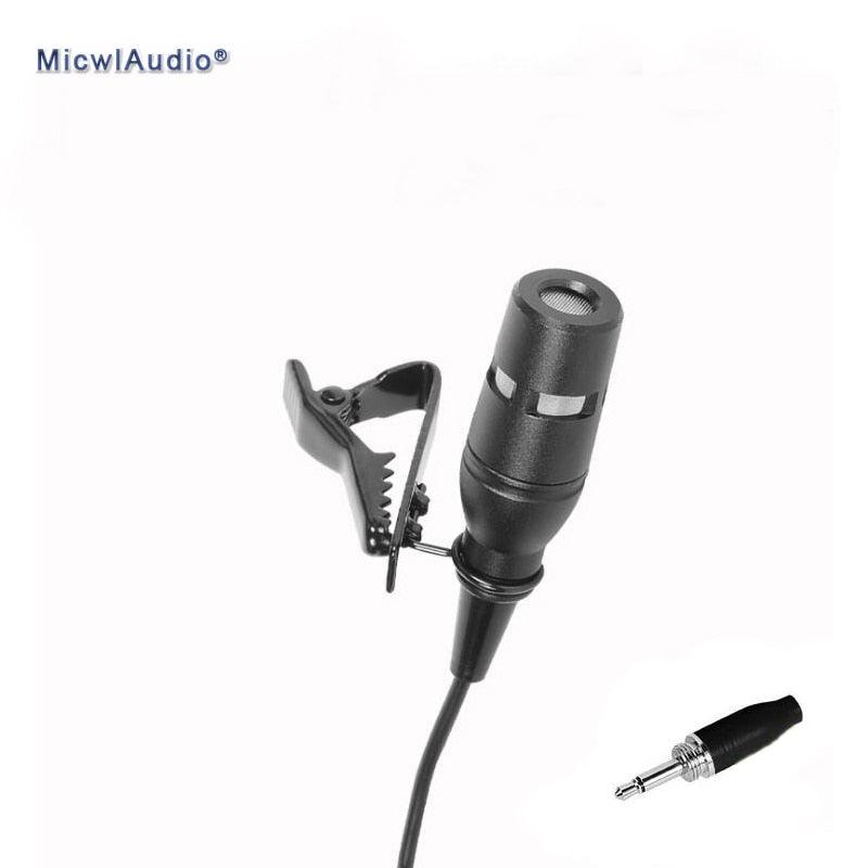 Black Lavalier Hypercardioid Condenser Stage Conference Microphone For AKG Sennheiser Shure Audio Technica Mipro External Lock - MiCWL Audio Inc