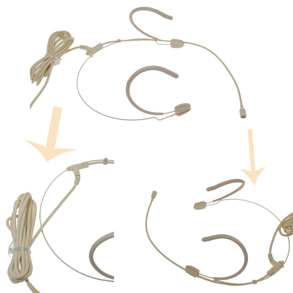 CS99 Beige High Quality Headset Omnidirectional Microphone Cardioid Microfone For Shure ULX SLX PGX QLX GLX UR24D Wireless TA4F - MiCWL Audio Inc