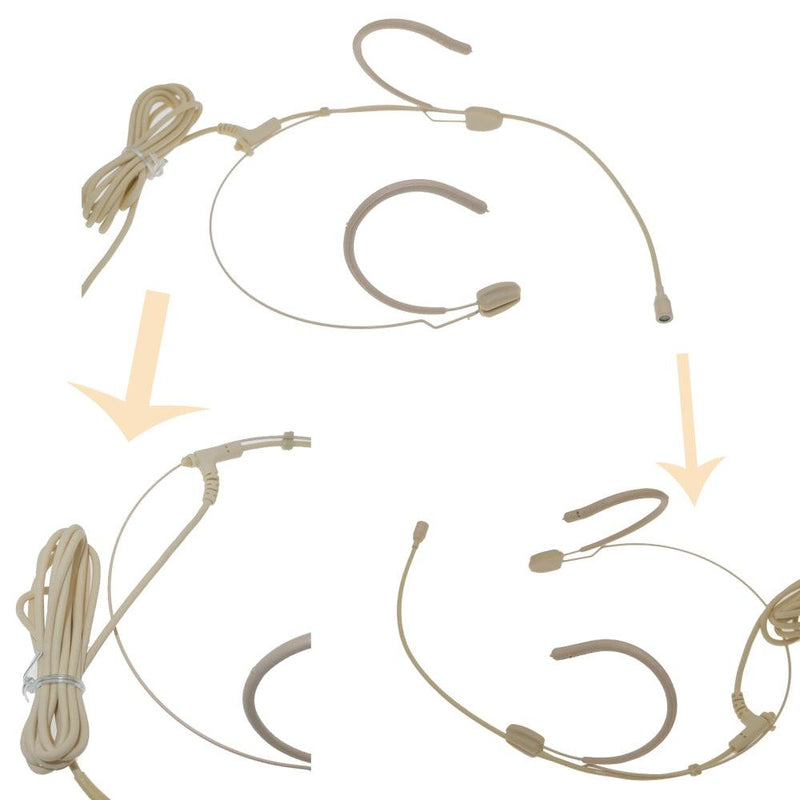 CS99 Beige High Quality Headset Omnidirectional Microphone Cardioid Microfone For Shure ULX SLX PGX QLX GLX UR24D Wireless TA4F - MiCWL Audio Inc