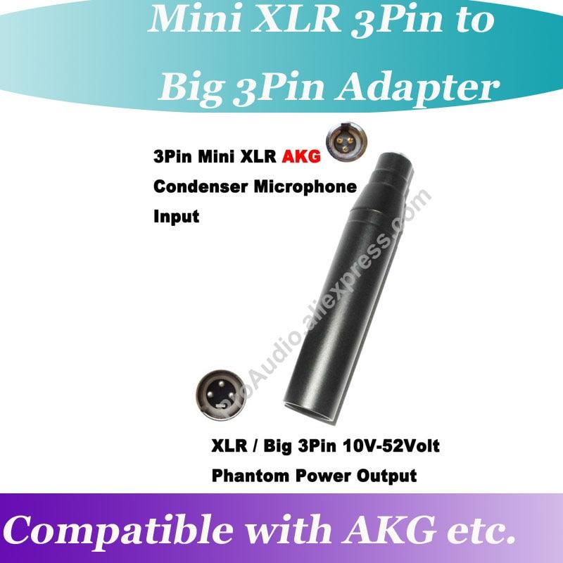 Beta98 Musich Cardioid Instrument Microphone For AKG Samson mini TA3F Music Studio Mics XLR 3Pin Phantom Power Adapter - MiCWL Audio Inc