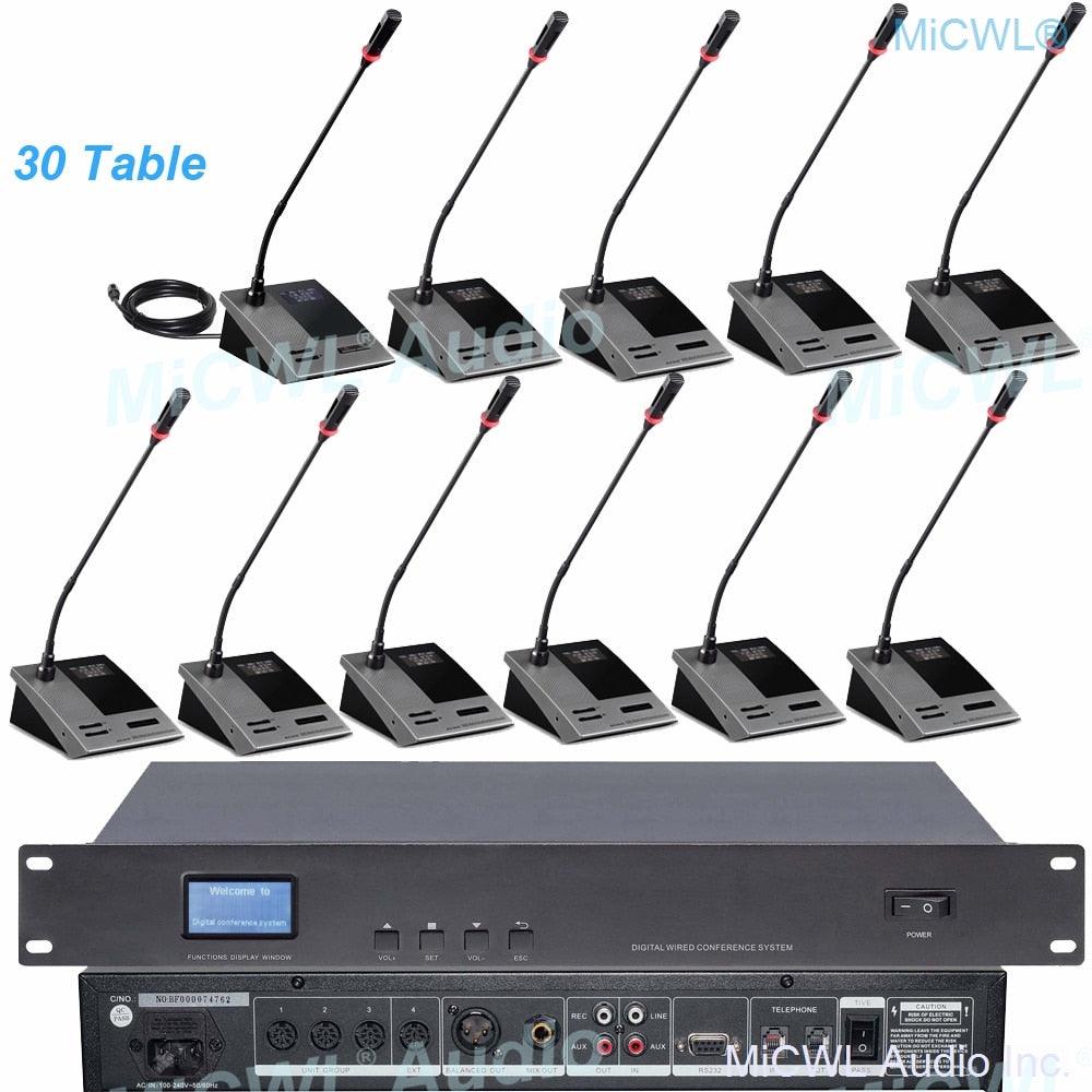 Pro MXC630 Digital Desktop Gooseneck Microphone Conference Room System President Delegate Built-in speaker MiCWL A351M-A3516 - MiCWL Audio Inc