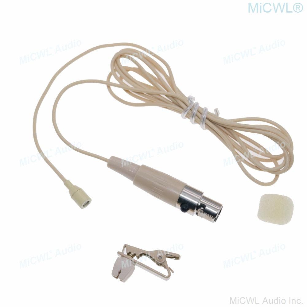 Hidden Mini Lavalier Clip-On Microphone For Shure SLX ULX PGX ULX AD4D AD4Q ULXD GLXD QLXD Wireless Mic System TA4F L322 - MiCWL Audio Inc
