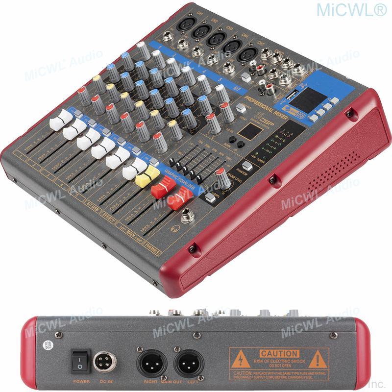 MICWL 9 Channel Live Audio Microphone Mixers Mixing Console De Mixage Consola Stereo Bluetooth XLR 48V Phantom Power Sound Card - MiCWL Audio Inc