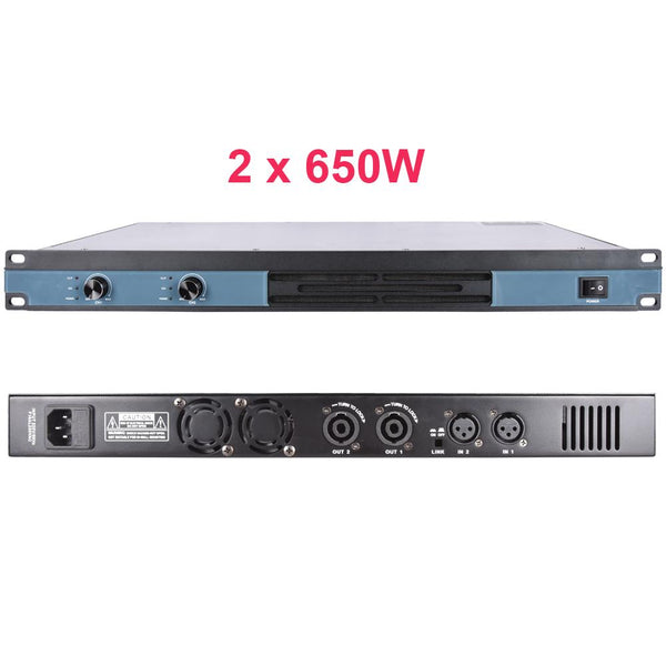 Top Quality Dual Channel Digial Power Amplifier 6000W Peak AMP 2600 Watt 1U Standard 19"Rack MiCWL D6200