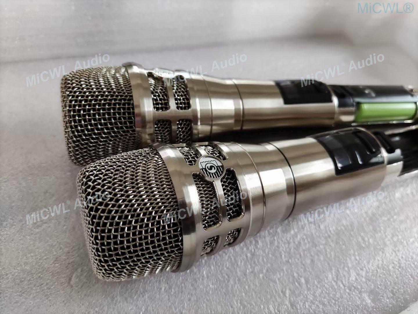 MiCWL UR24D True Diversity Audio Wireless Microphone 2 KSM8 Handheld Digital Stage Vocal Concert System 4 Aerial Large Range - MiCWL Audio Inc