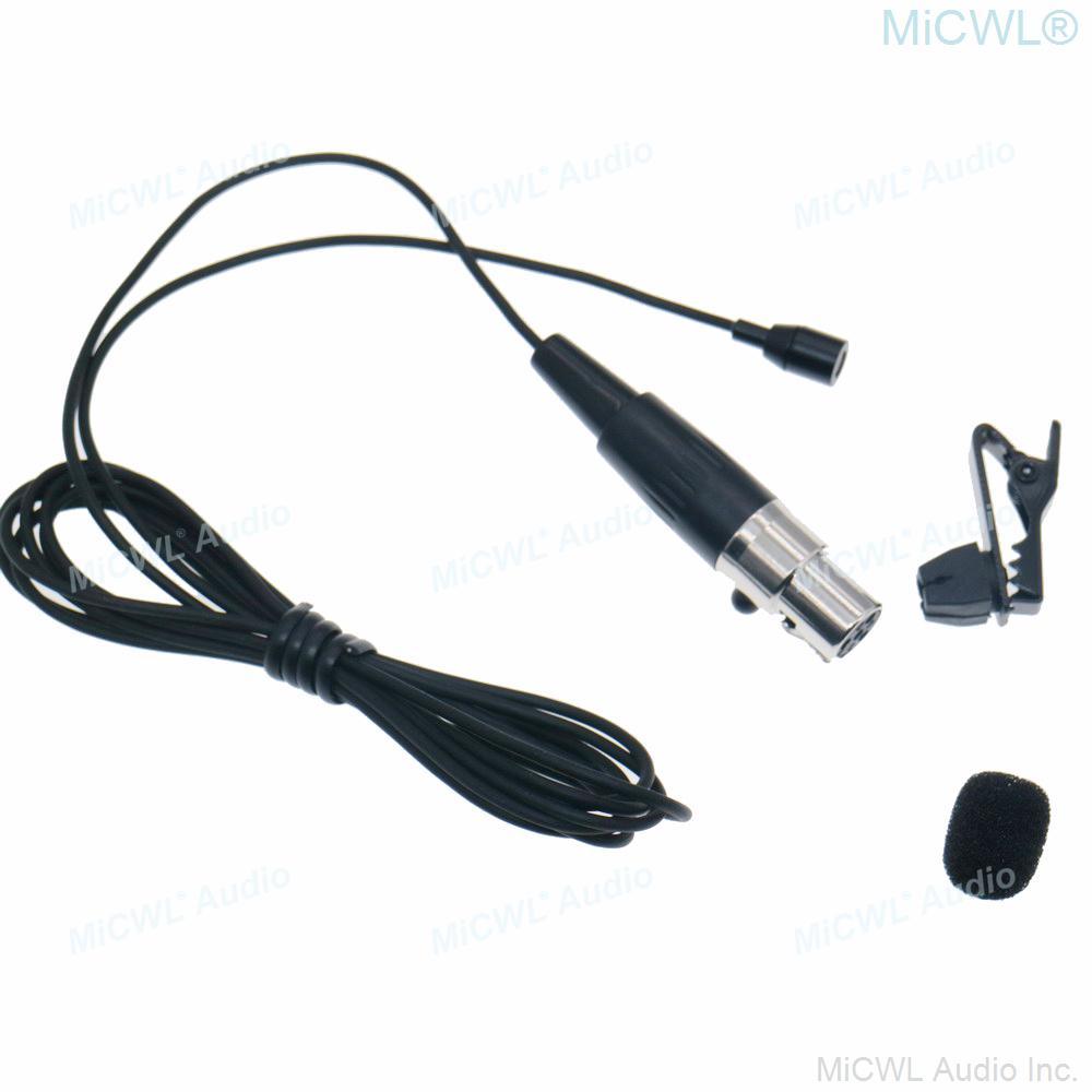 Hidden Beta35 Clip-On Lavalier Microphone For Shure SLX ULX PGX AD4D AD4Q Wireless System Black Beige 2 Color - MiCWL Audio Inc