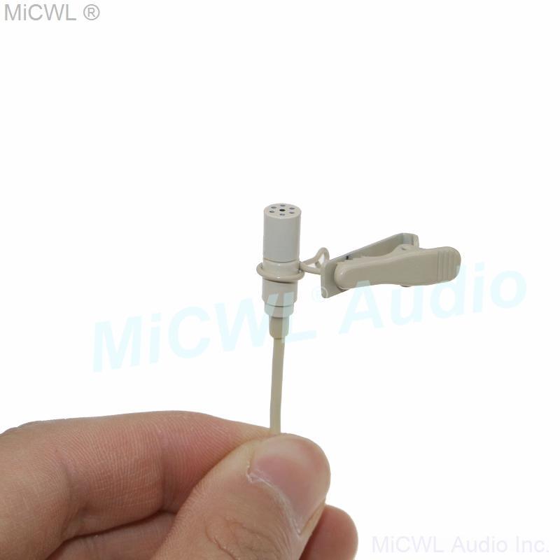 Mini TA3F Beige Clip-On Technical Lavalier Mic For AKG Samson Microphones BodyPack Transmitter - MiCWL Audio Inc
