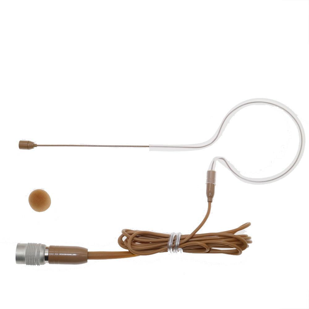 MiCWL Brown Earset Headworn Headset Microphone Mic for Sennheiser Shure Wireless Mike System Ideal for Singing Churches Lectures - MiCWL Audio Inc