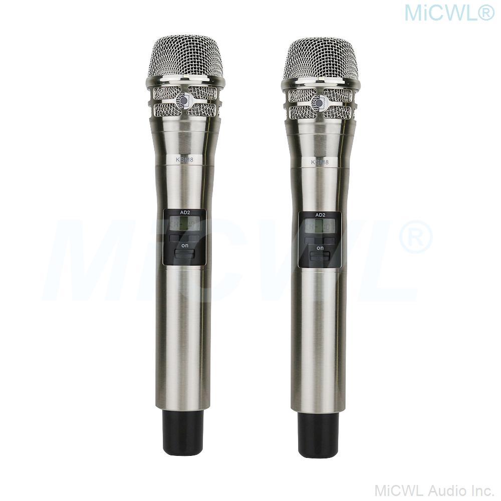 MiCWL UR24D True Diversity Audio Wireless Microphone 2 KSM8 Handheld Digital Stage Vocal Concert System 4 Aerial Large Range - MiCWL Audio Inc