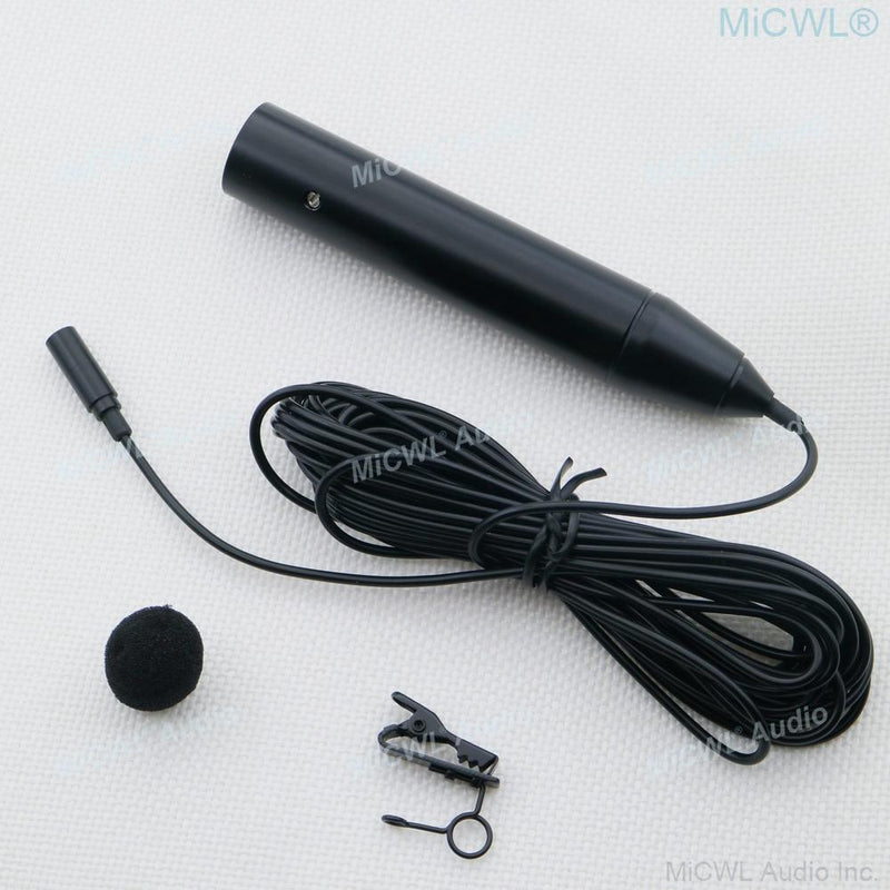 Tie Clip Lavalier Microphone XLR 4Pin 48V Phantom Power 5m Cable - MiCWL Audio Inc