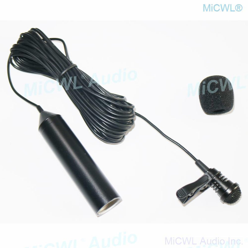 Tie Clips Cardioid Condenser Lavalier Microphones XLR 3Pin 48V Phantom Power Mics 5m Cable - MiCWL Audio Inc