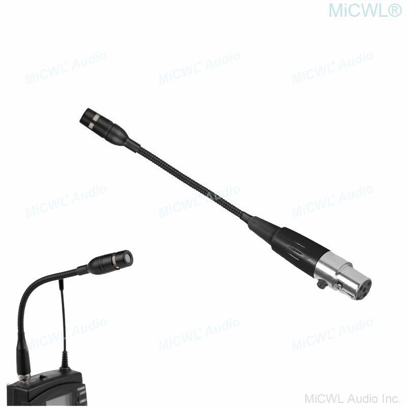 Portable Interview Music Instrument Cardioid Microphone For Shure ULX SLX GLX QLX AD BodyPack Transmitter Gooseneck Mic - MiCWL Audio Inc