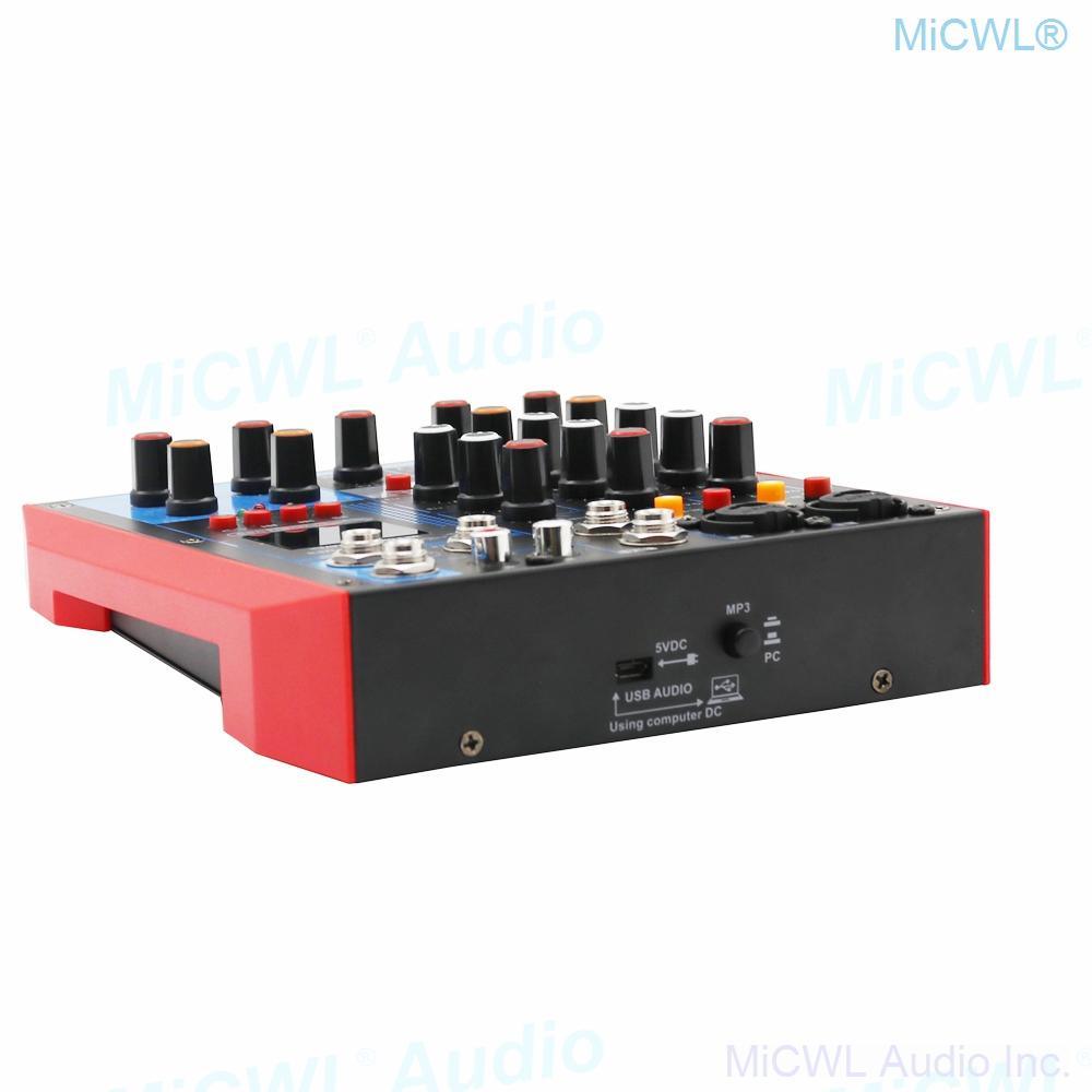 Pro USB 4 Channel Audio Mixer Portable Bluetooth Mixing Console Computer Live Studio Stage Microphone EQ USB 48V Switch AG4 - MiCWL Audio Inc