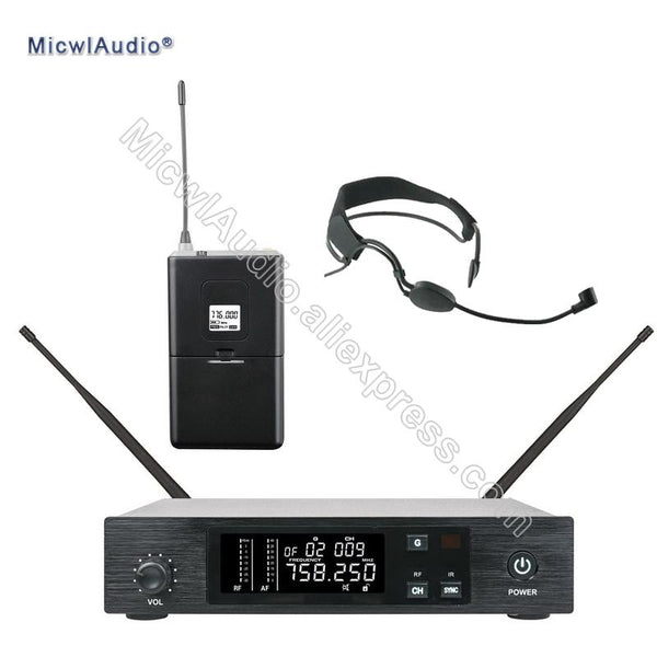Stage Performance Sing Wireless Microphone Speaking UHF System Transmitter Sets With Black ME3 Microphone For Bodypack
