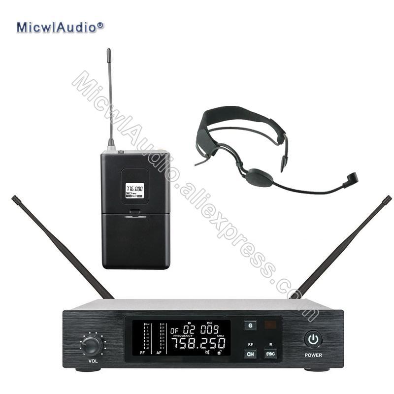 Stage Performance Sing Wireless Microphone Speaking UHF System Transmitter Sets With Black ME3 Microphone For Bodypack - MiCWL Audio Inc